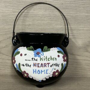 Wall Pocket  Cleminsons California The Kitchen is the Heart of Home Hanging Vase